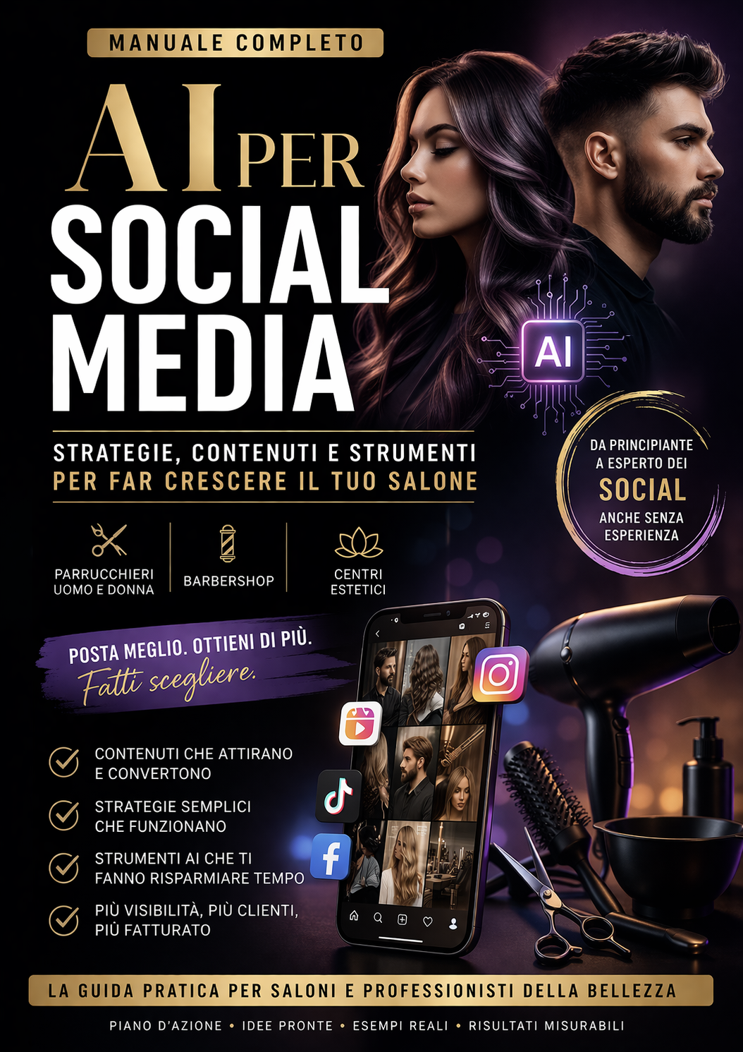 Copertina Manuale AI per Social Media Beauty di Luciano Di Lauro